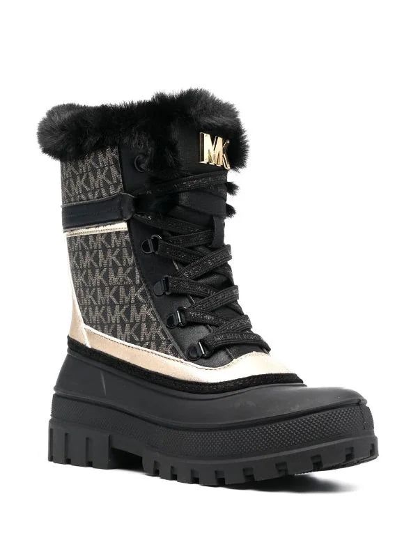 Michael Kors Women s Ozzie Winter Boots blk gld