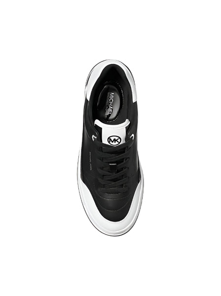 Michael Kors Hayes Lace Up  Leather Trainer: Blk/wht