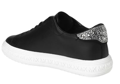 Michael  Kors Grove Lace Up Rhinestone Sneakers: blk