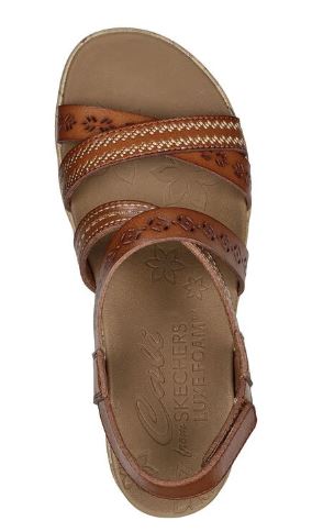 Skechers women's Beverlee Wedge Strappy Sandal - Delicate Glow: lug