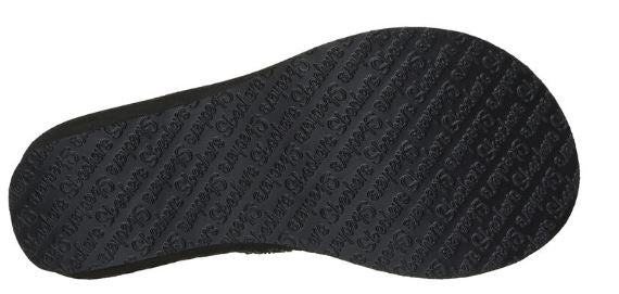 Skechers Women Thong Wedge Padma - Flower Glitz Sandal: BBK