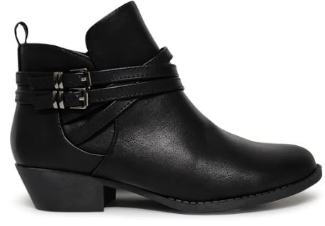Women's Chelsea Buckle ankle booties: blk