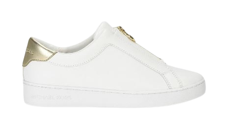 Michael Kors Keaton Zip Slip On Sneakers: Wht/Gld