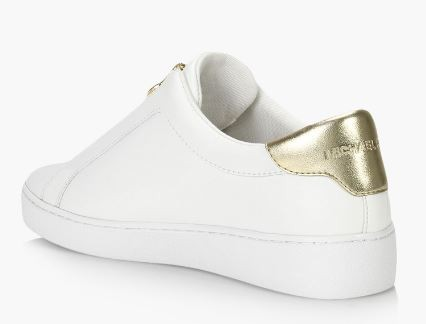 Michael Kors Keaton Zip Slip On Sneakers: Wht/Gld
