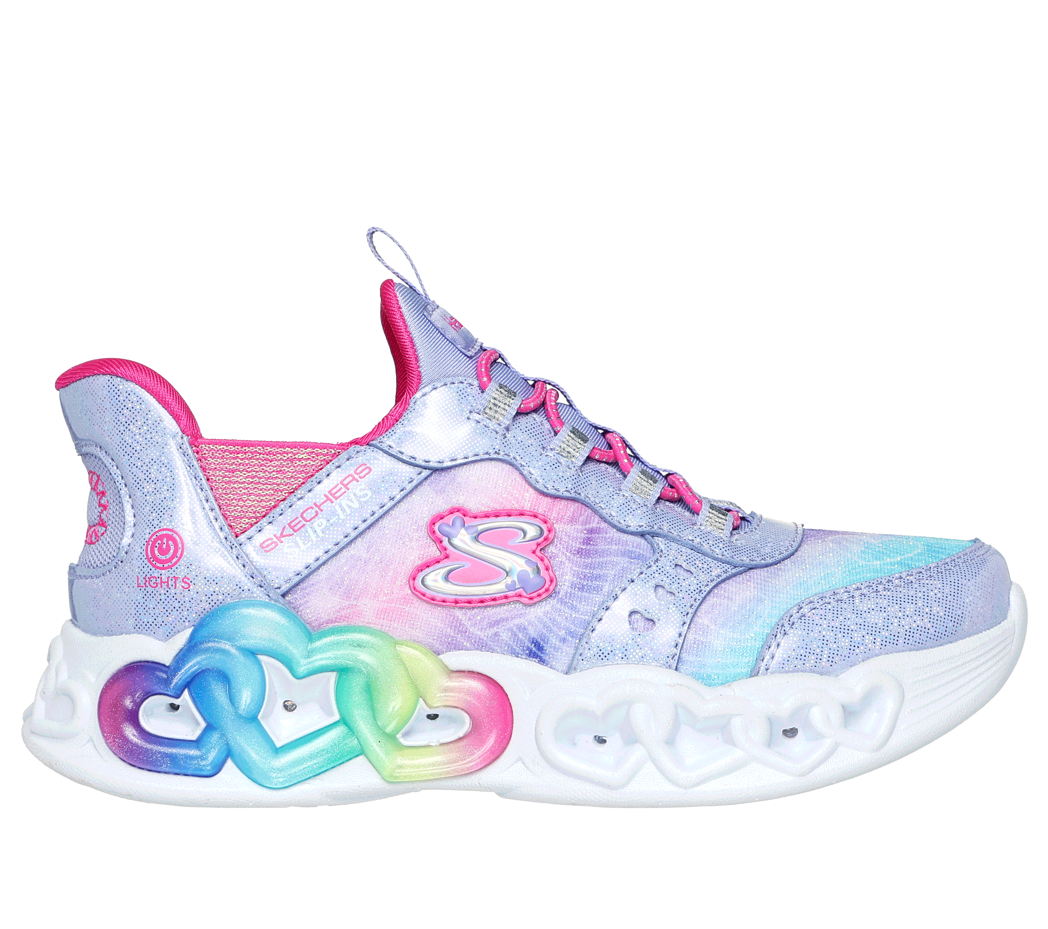 Skechers 303755L Girls Slip ins Infinite Heart Lights LVMT Cocoshoescanada