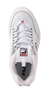 Fila Women's Disruptor Wedge Athletic Shoe : White/Navy/Red