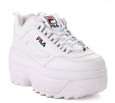 Fila Women's Disruptor Wedge Athletic Shoe : White/Navy/Red