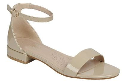 Women's Flat Fashion Dress-05 Sandals : Taupe Pat