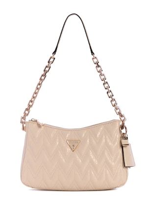 Guess Adelard  Shoulder Chain Handbag: Stone/Beige