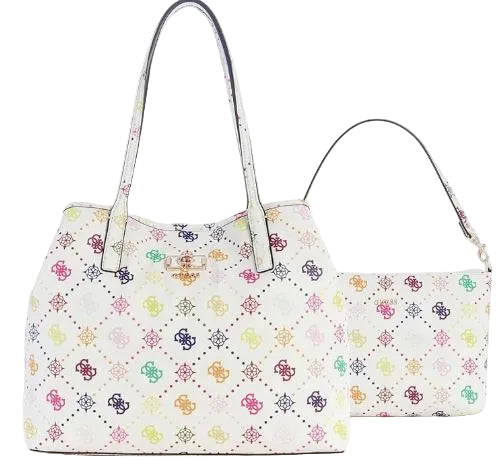 Guess  Emelie Logo 2n1 tote: wht multi