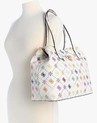 Guess  Emelie Logo 2n1 tote: wht multi
