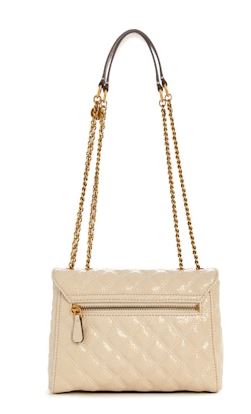 Guess GIULLY 2 COMP CONVERTIBLE FLAP Handbag: Alm/Beige