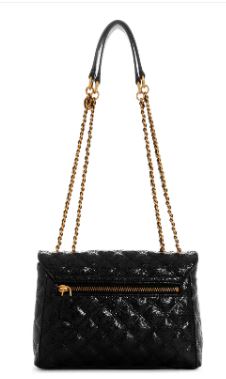 Guess GIULLY 2 COMP CONVERTIBLE FLAP Handbag: BLK