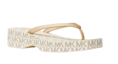 Michael Kors Lilo Wedge  Flipflop Sandals: Vanilla