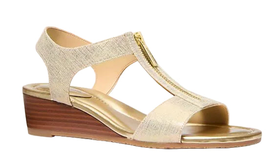 Michael Kors Berkley Mid Wedge Sandal: Gld