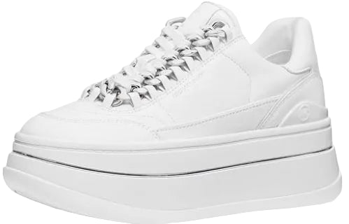 Michael Kors Hayes Chained Laced Sneakers: Optic White