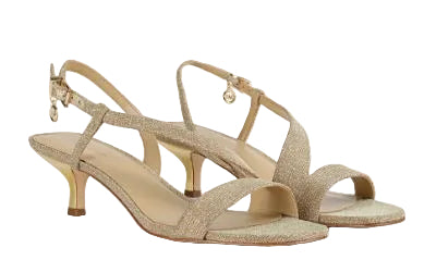 Michael Kors Jaida Kitten Heel Sandal : P.gld