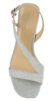 Michael Kors Jaida Kitten Heel Sandal : silver