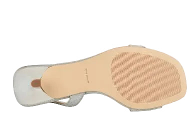 Michael Kors Jaida Kitten Heel Sandal : silver