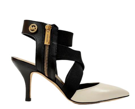 Michael Kors Strappy Mid heel Shoes: blk/crm