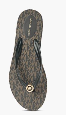Michael Kors Posie Flip Flop Sandals : BLK