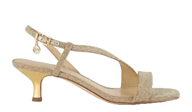 Michael Kors Jaida Kitten Heel Sandal : P.gld