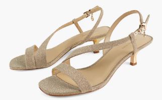 Michael Kors Jaida Kitten Heel Sandal : P.gld