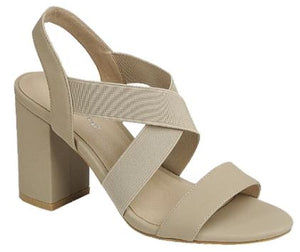 Women's Strappy Block-03 Sandals : taupe