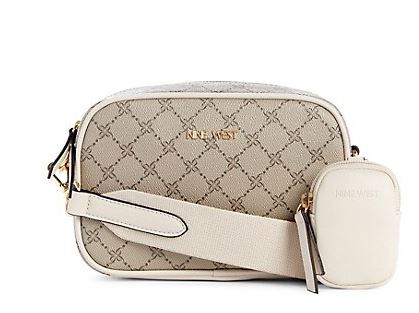 Nine West Peaches Camera Cross body Handbag: beg