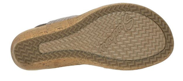 Skechers Women's Beverlee Sheer Luck Wedge Sandals: TPE