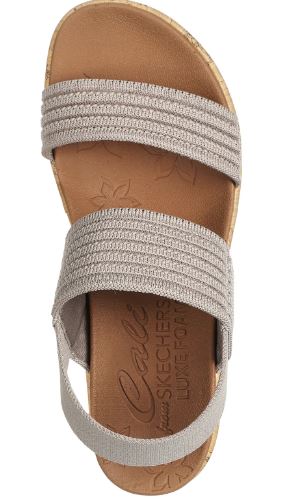 Skechers Women's Beverlee Sheer Luck Wedge Sandals: TPE
