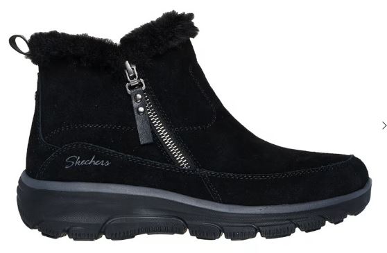 Skechers Women's Easy Going Cool Zip Bootie: BLK