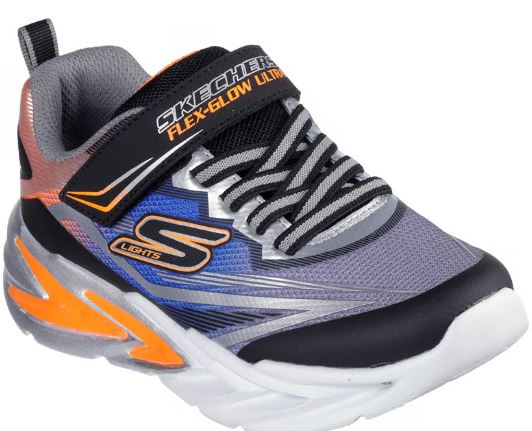 Skechers Boys' S Lights: Flex-Glow Ultra: BKSL