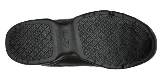 Skechers Men's Work laced Wide width Slip Resistant Shoes: BLK