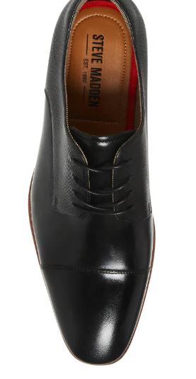 Steve Madden Men's Leather Gaudin Dress Shoes:  blk