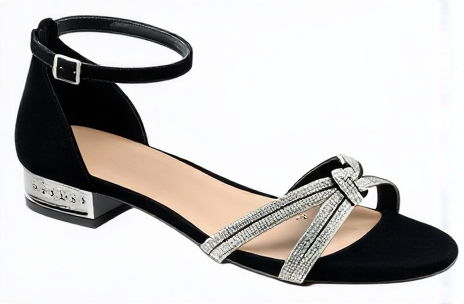 Women's Low Heel Dress-28 Sandals :SILV
