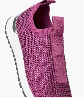 Michael Kors Bodie Slip on Sneakers: Rhinestone Cherise Pink