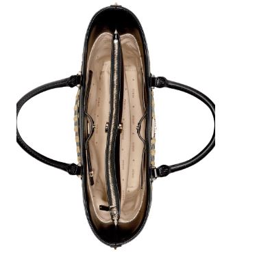 Guess Atalia Raffia Tote : Blk/tan