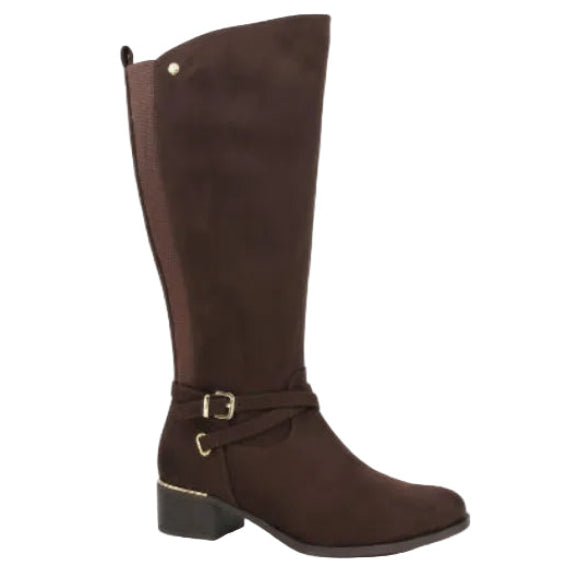 Women's Lady Comfort Riding Boots : brw nub
