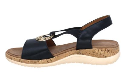 Women's Lady Comfort low wedge Mabel Sandals: Blk