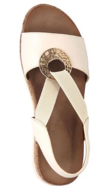 Women's Lady Comfort low wedge Mabel Sandals: WHt
