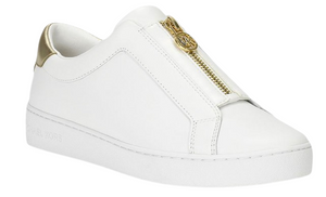Michael Kors Keaton Zip Slip On Sneakers: Wht/Gld