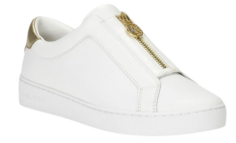 Michael Kors Keaton Zip Slip On Sneakers: Wht/Gld