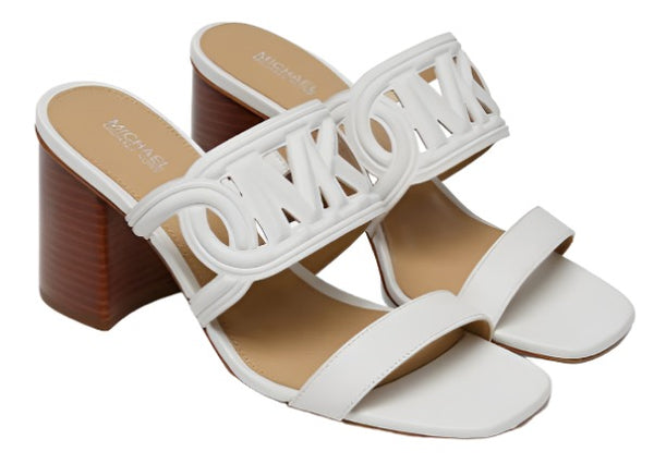 Michael Kors Alma Slip On Mule Sandals: white