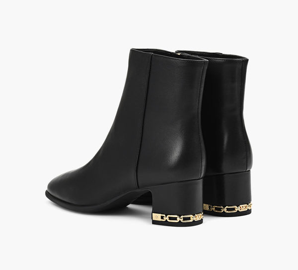 Michael Kors Leather Mid June Bootie: BLK