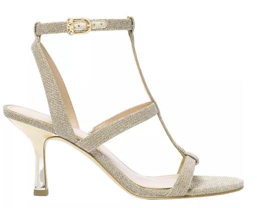 Michael Kors Nara T strap Mid Sandal : P.GLD