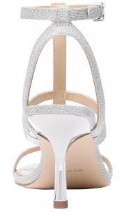 Michael Kors Nara T strap Mid  Sandal : silver