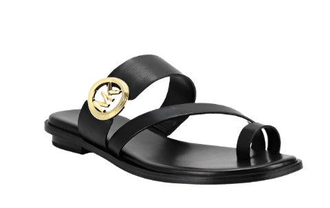 Michael Kors Women Vera Flat  Leather Sandals: blk