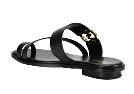 Michael Kors Women Vera Flat  Leather Sandals: blk