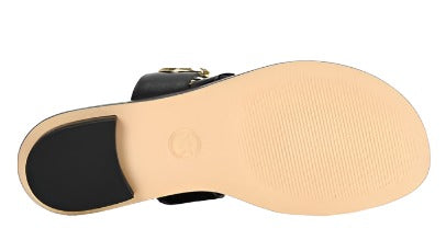 Michael Kors Women Vera Flat  Leather Sandals: blk